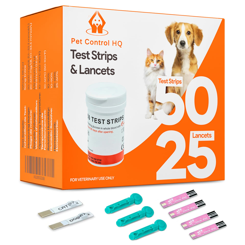 Pet Control HQ tiras glucosa casa: lectura precisa en casa para mascotas.