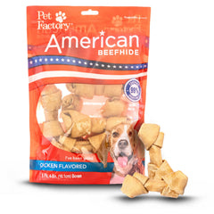 Pet Factory American Beefhide hueso nudo de 4-5 pulgadas para masticar seguro