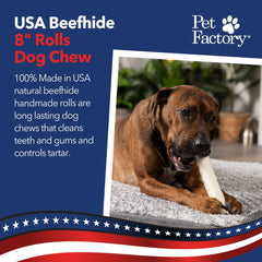 Pet Factory: hueso de res de Estados Unidos, ideal para entretenimiento diario.