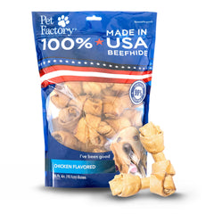 Pet Factory huesos trenzados de pollo, masticación prolongada para perros.