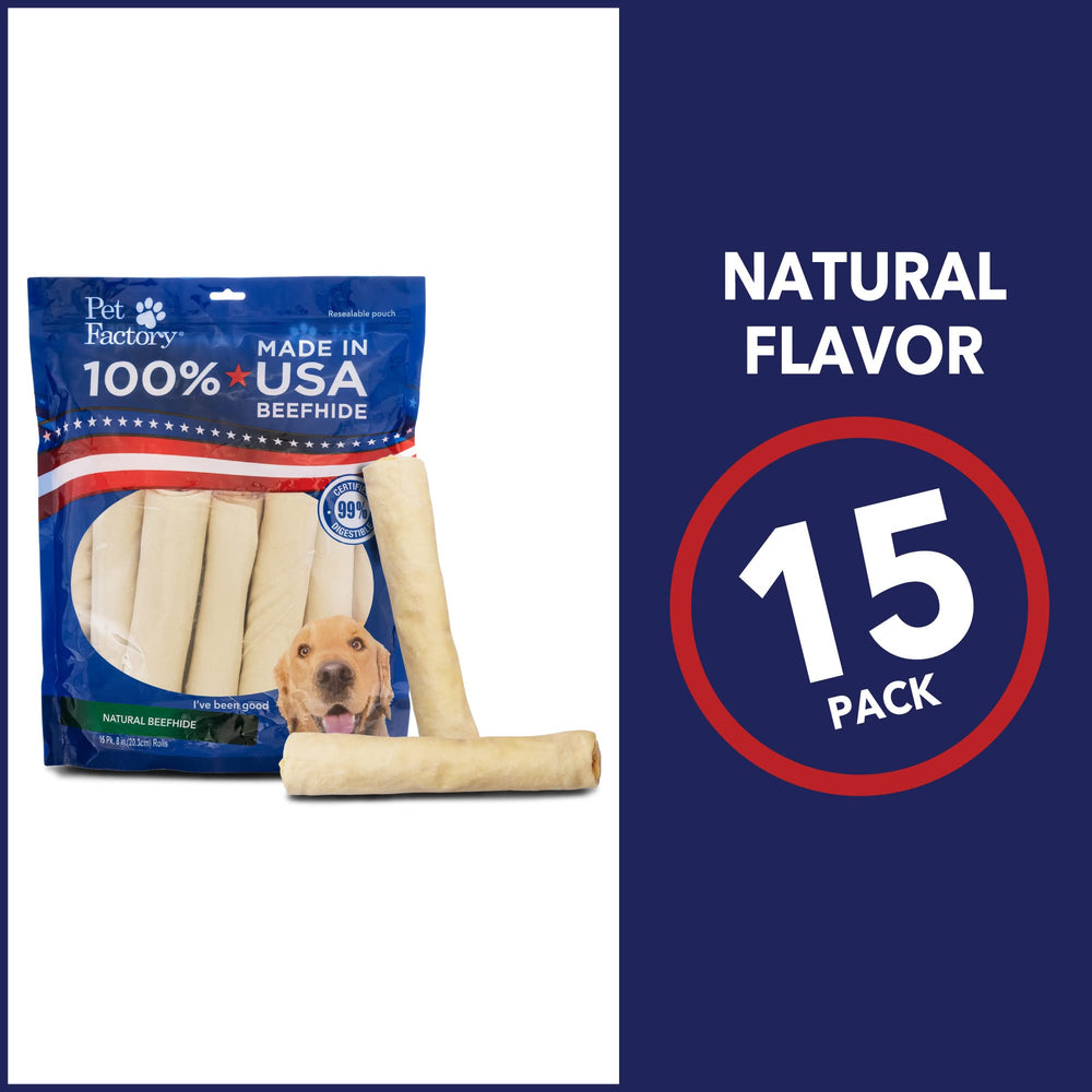 Pet Factory primer plano de rollo masticable, ideal para perros.