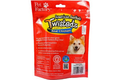 Pet Factory Twistedz envoltura de pollo en palitos para perros activos.
