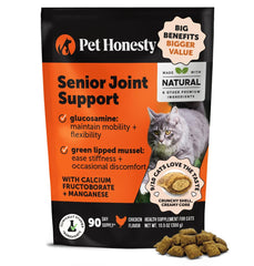 Gomitas Pet Honesty para articulaciones en empaque, apoyo diario a la movilidad felina.