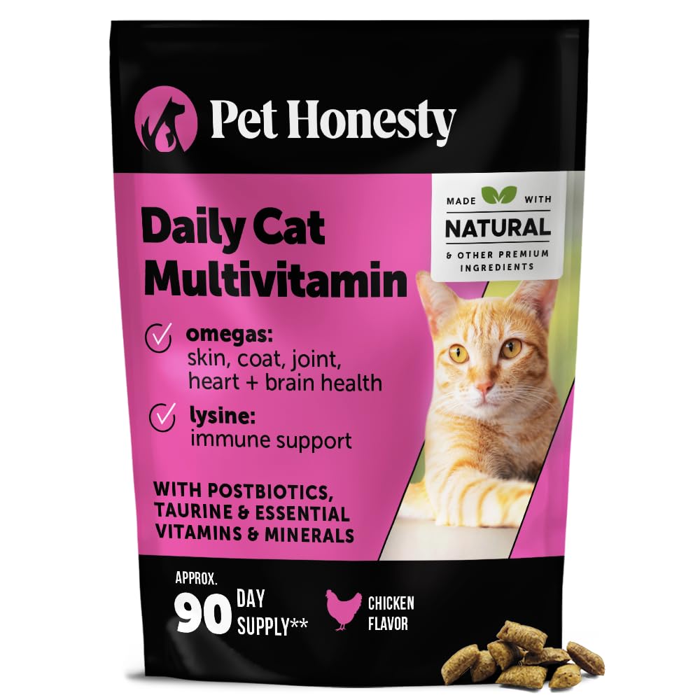 Pet Honesty Gatos Multivitamin, textura crujiente-cremosa para facilitar la ingesta diaria