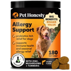 Pet Honesty gomitas de alergia para perros con salmón, alivio del picor.