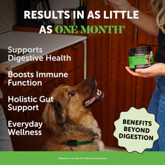 Pet Honesty probióticos para perros, masticables, favorecen energía y bienestar diario.