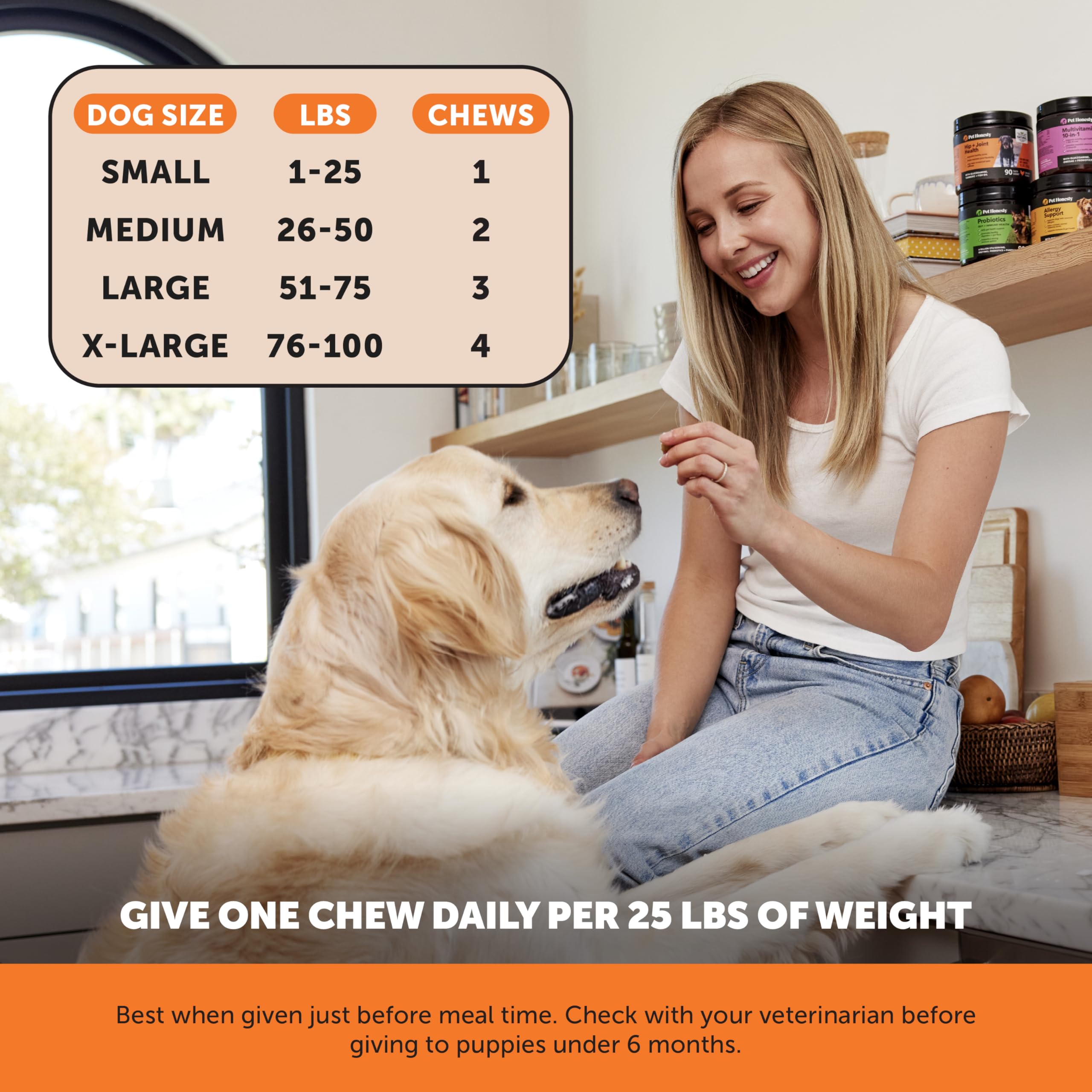 Pet Honesty: omega-3 y mejillón de labio verde para movilidad diaria.