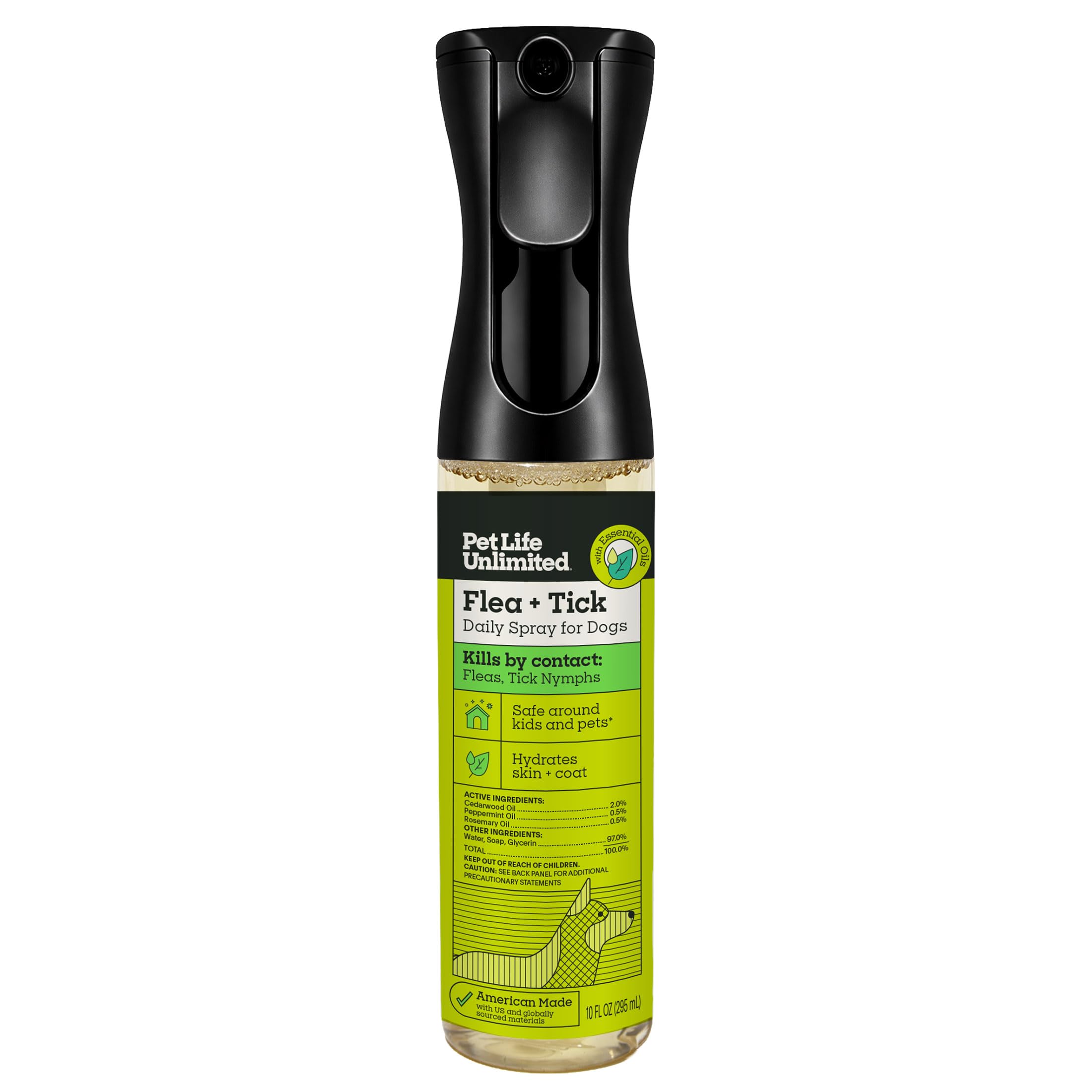 Pet Life Unlimited Spray para perros: pulverización continua para uso diario.