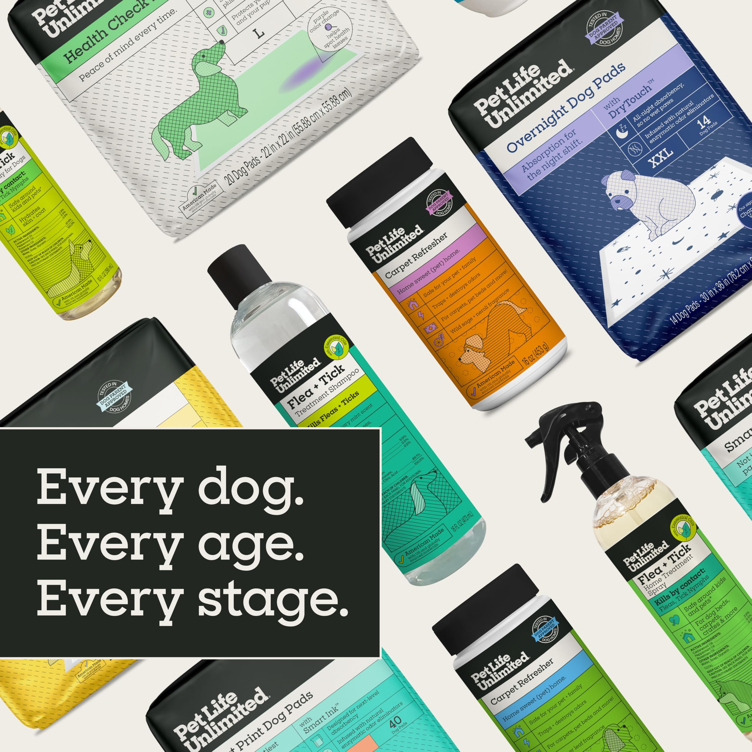 Pet Life Unlimited uso nocturno para cachorros y perros mayores