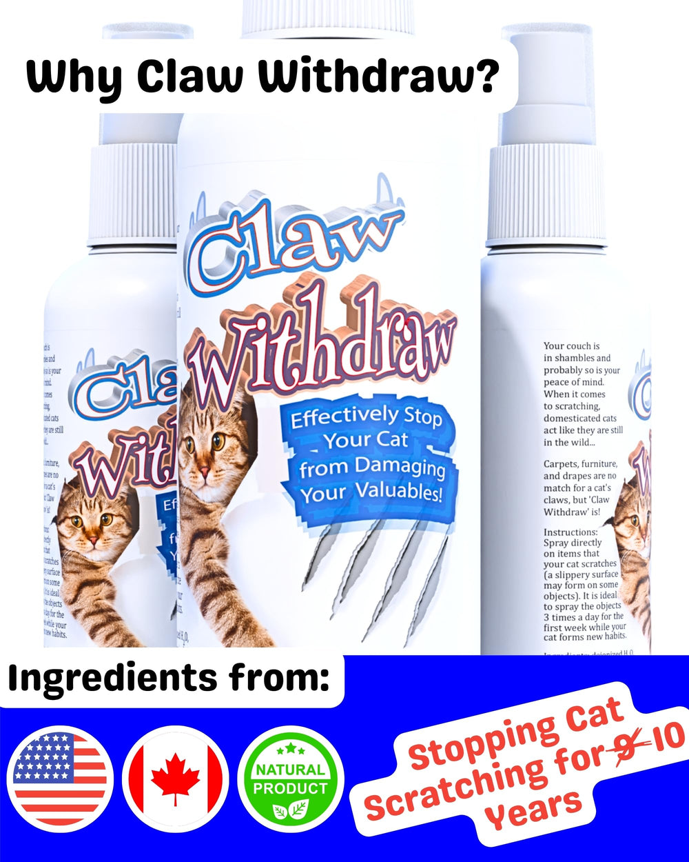 Pet MasterMind Claw Withdraw: ingredientes naturales de USA y Canadá