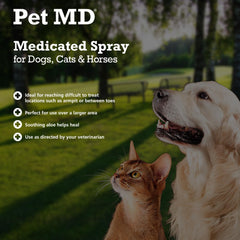 Pet MD Aerosol Tópico para caballos, pelaje brillante y saludable