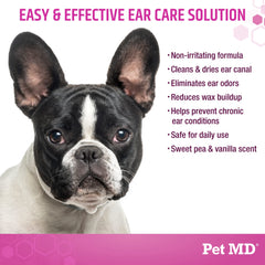 Pet MD Otic-Clean: cuidado suave para orejas de perros.