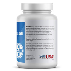 Pet MD Omega-3 para perros: piel saludable y suave.
