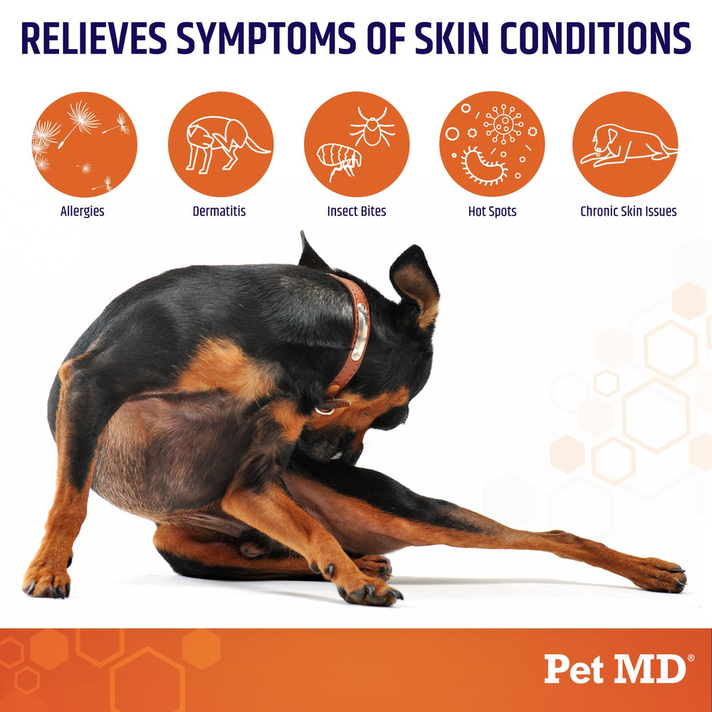 Pet MD pramoxina hidrocortisona spray: alivio inmediato del picor en zonas irritadas.