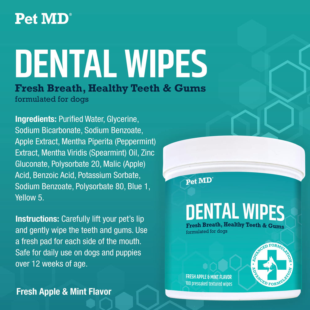 Toallitas dentales Pet MD, producción en EE.UU.