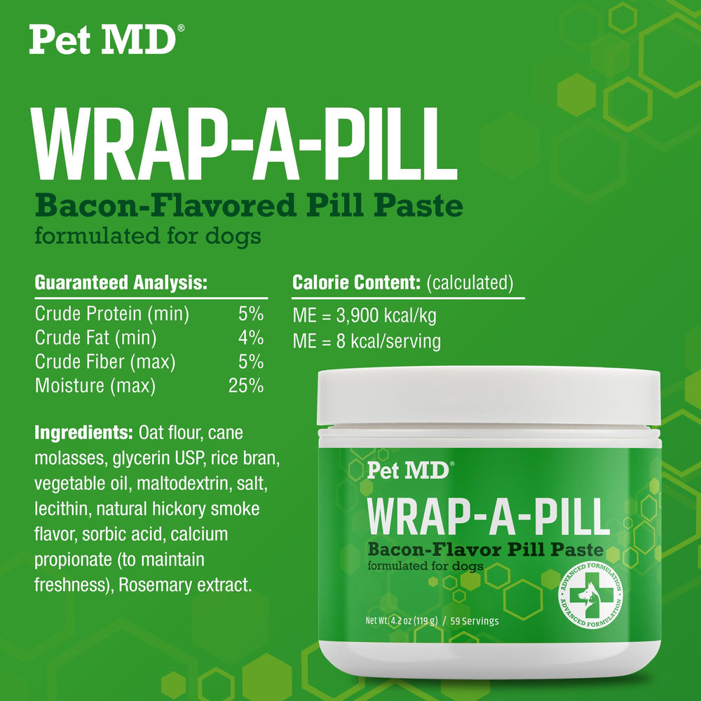 Pet MD porciones en envase de 59, opción conveniente para uso regular.