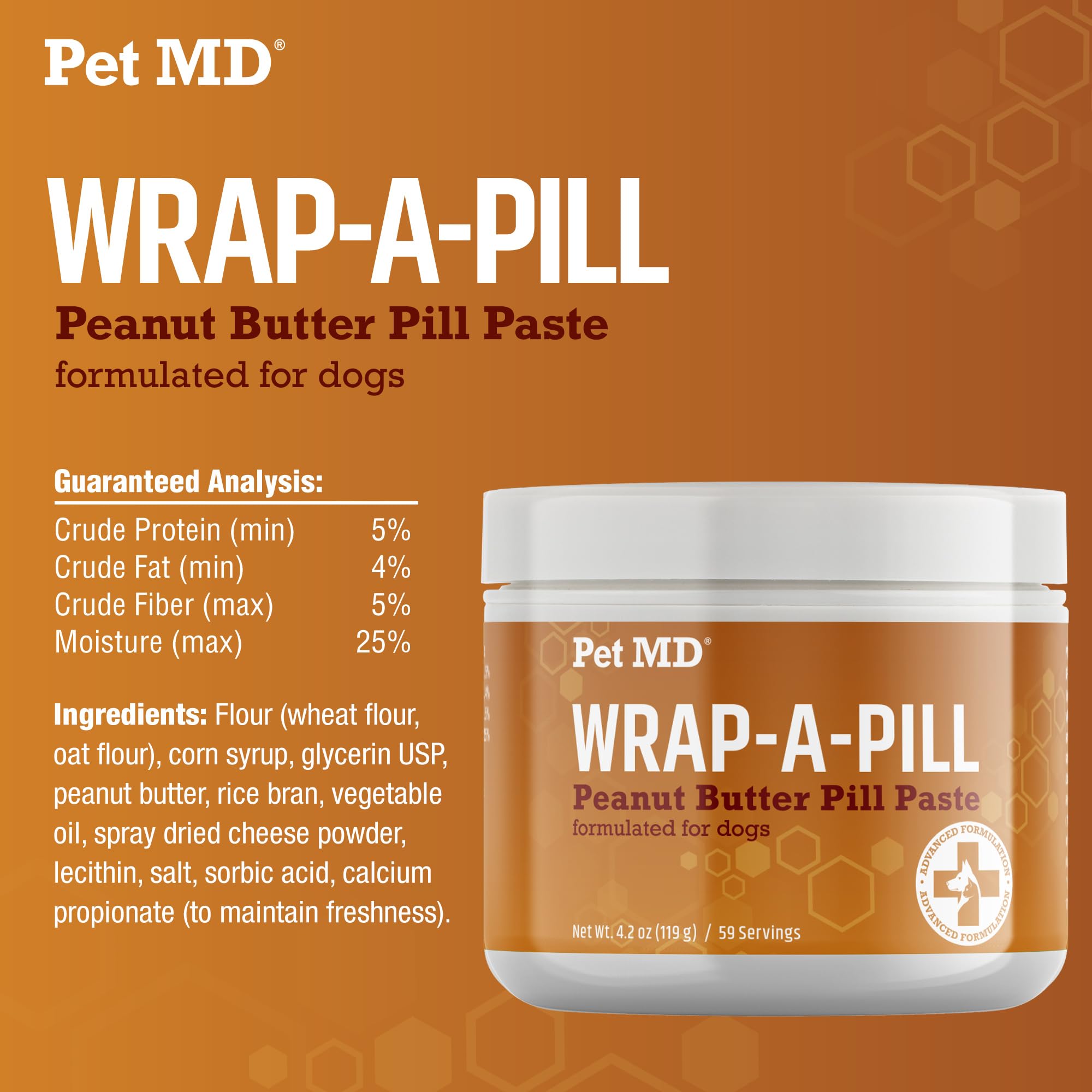 Pet MD Wrap A Pill: bolsillos para medicación fáciles de usar.