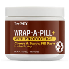 Pet MD Wrap-Pill pasta para pastillas para perros oculta medicación con sabor agradable.