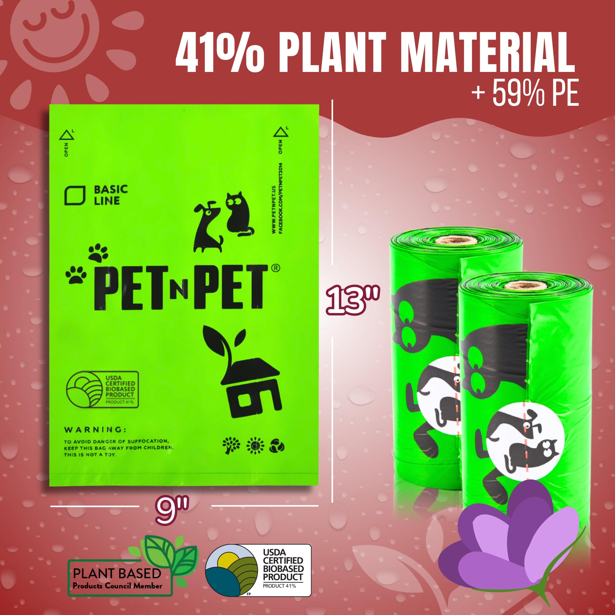 Pet N Pet bolsas compatibles con dispensadores para un uso cómodo.