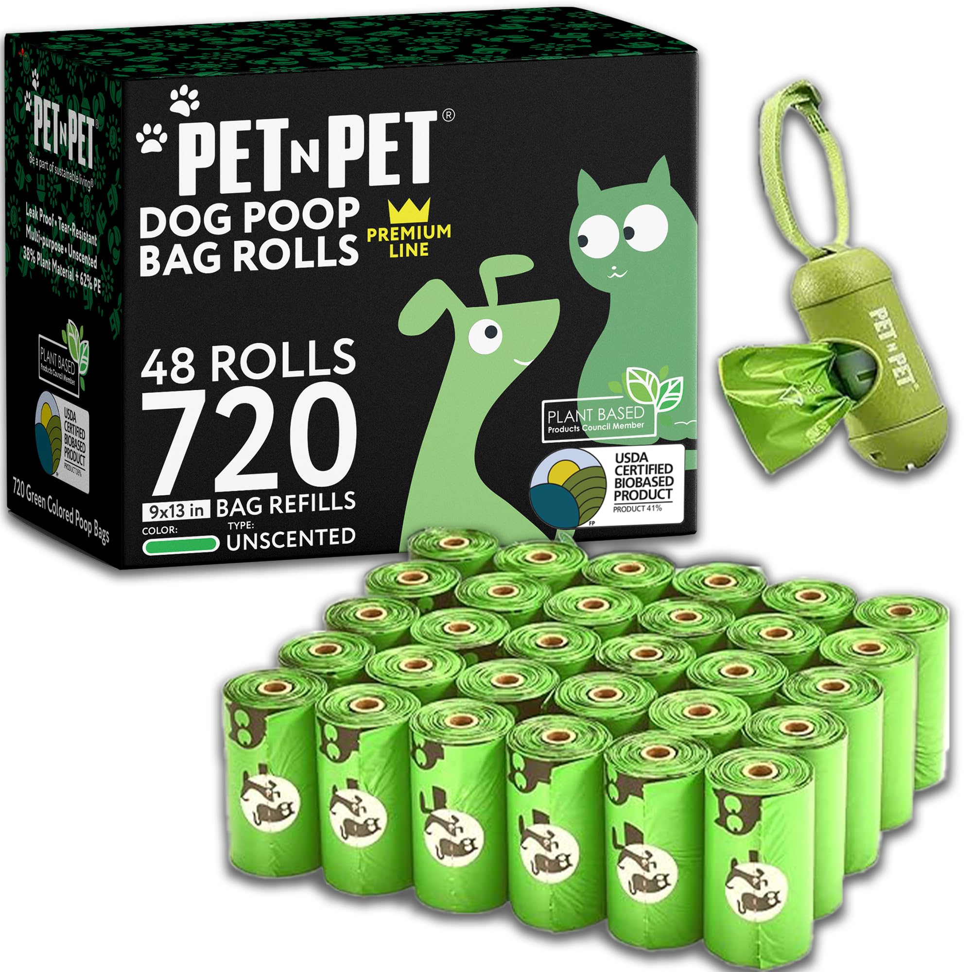 Pet N Pet bolsas excrementos para perros, 9x13 pulgadas, para paseos limpios.