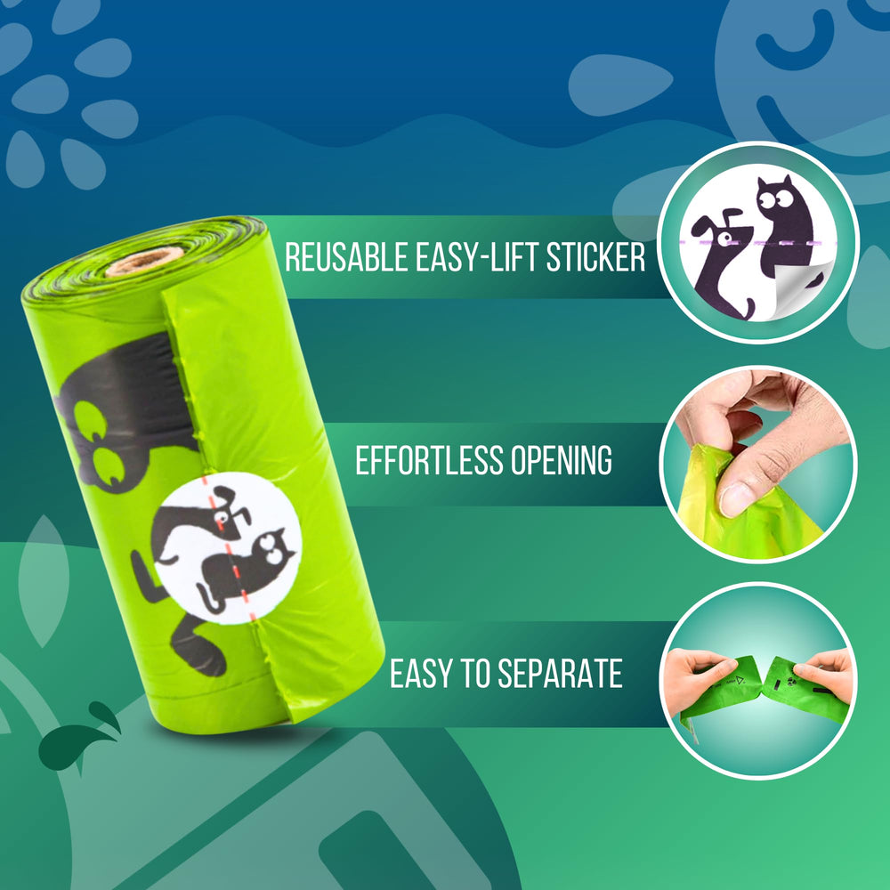 Pet N Pet bolsas extra gruesas para perros, menos desgarros durante recogidas.