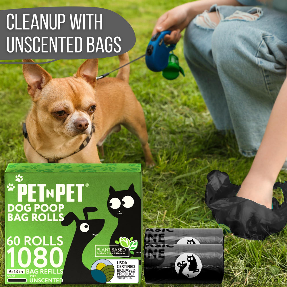Bolsas sin fragancia PET N PET para paseos neutrales.