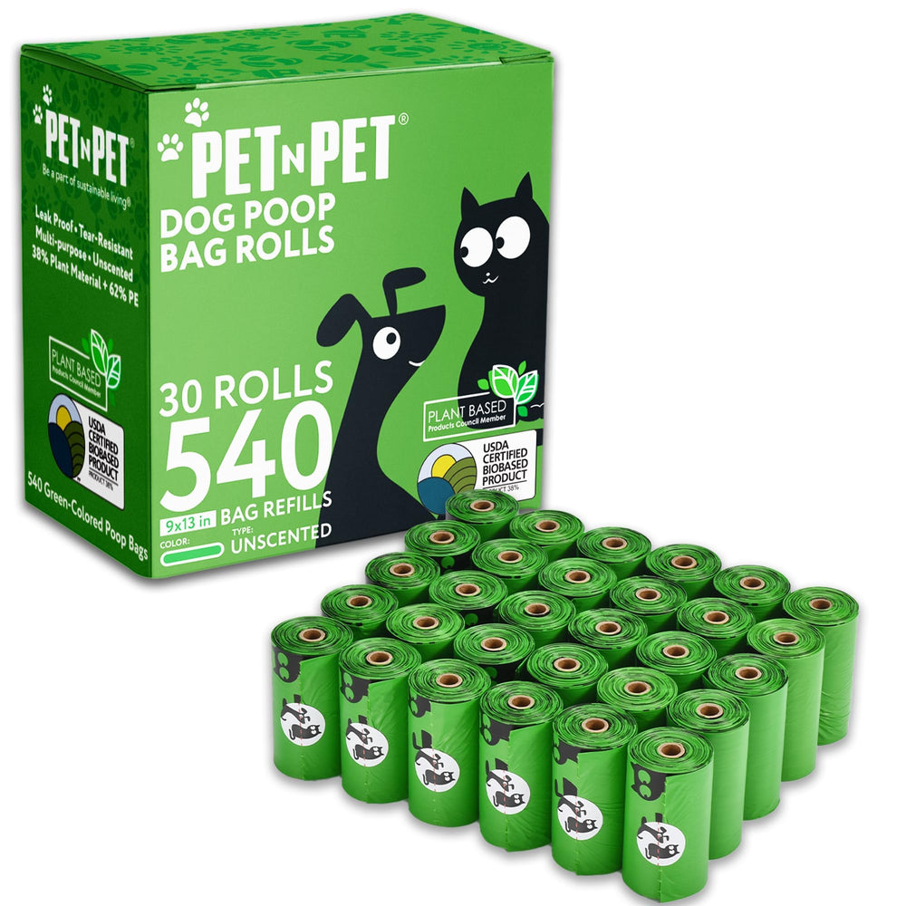 Pet N Pet bolsas verdes de 540 unidades en rollo para recoger heces en paseos