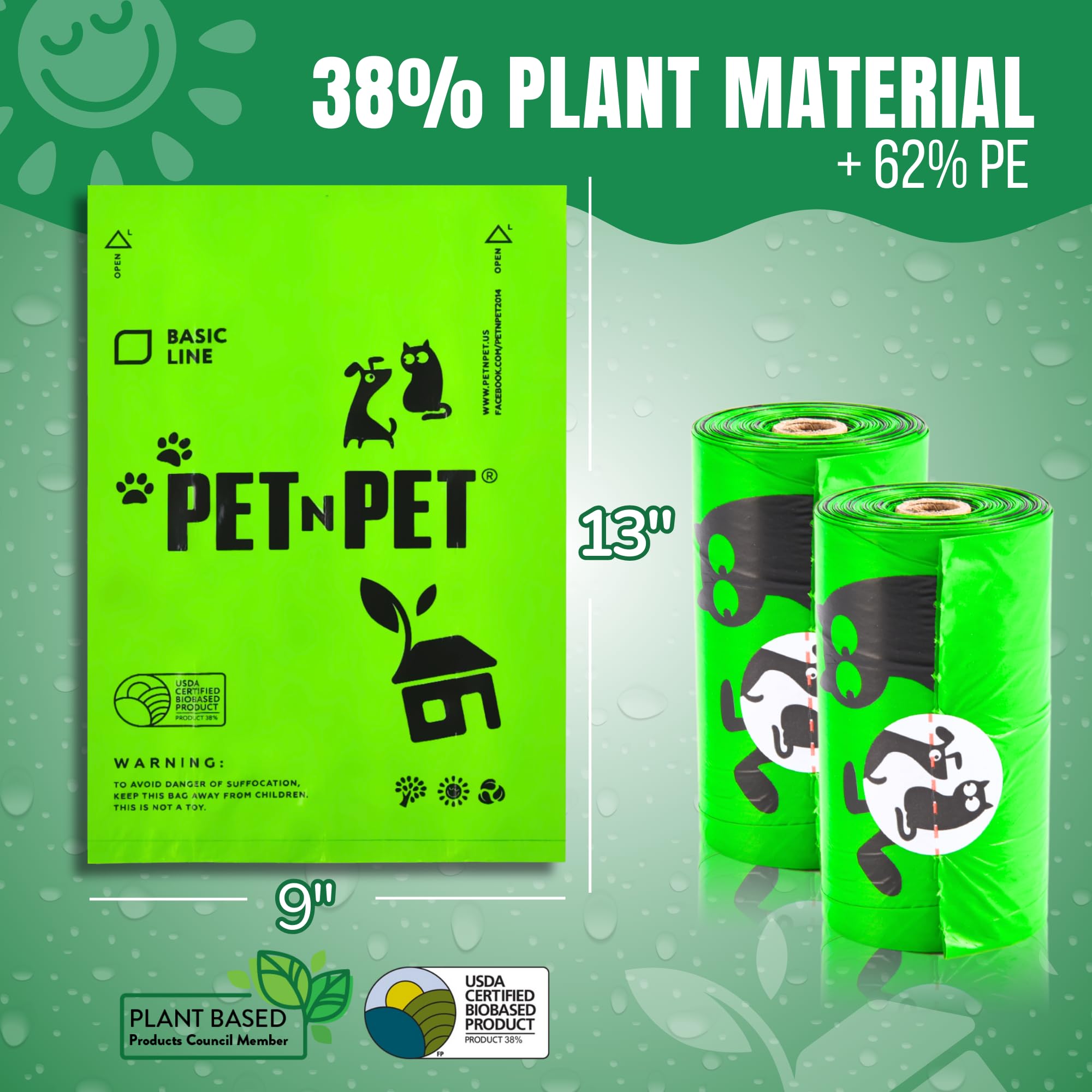 Pet N Pet, diseño de desgarro fácil para un uso rápido