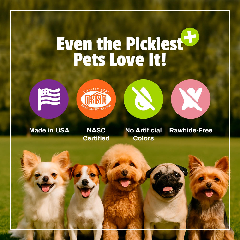 Pet Naturals BusyButter Hecho en EE. UU., ingredientes de calidad.