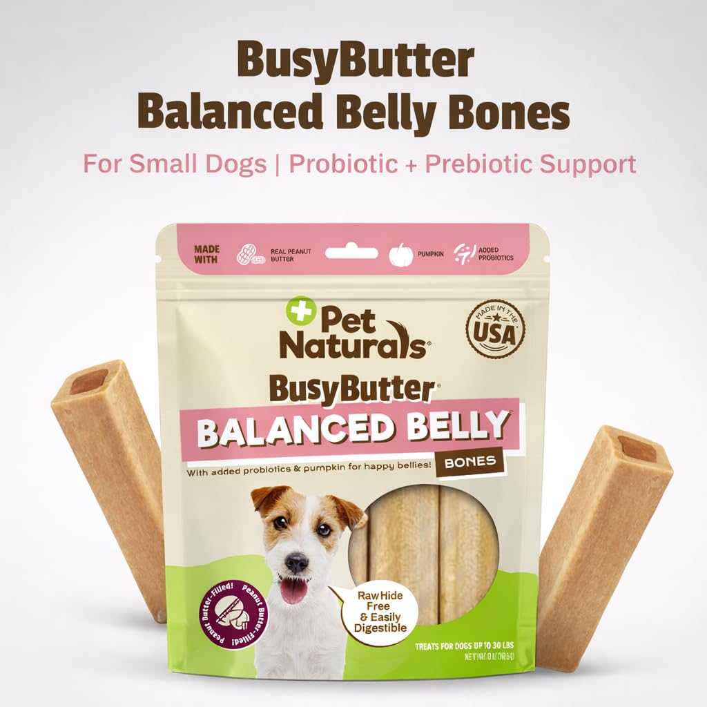 Pet Naturals BusyButter Prebioticos con fibras para digestión diaria.