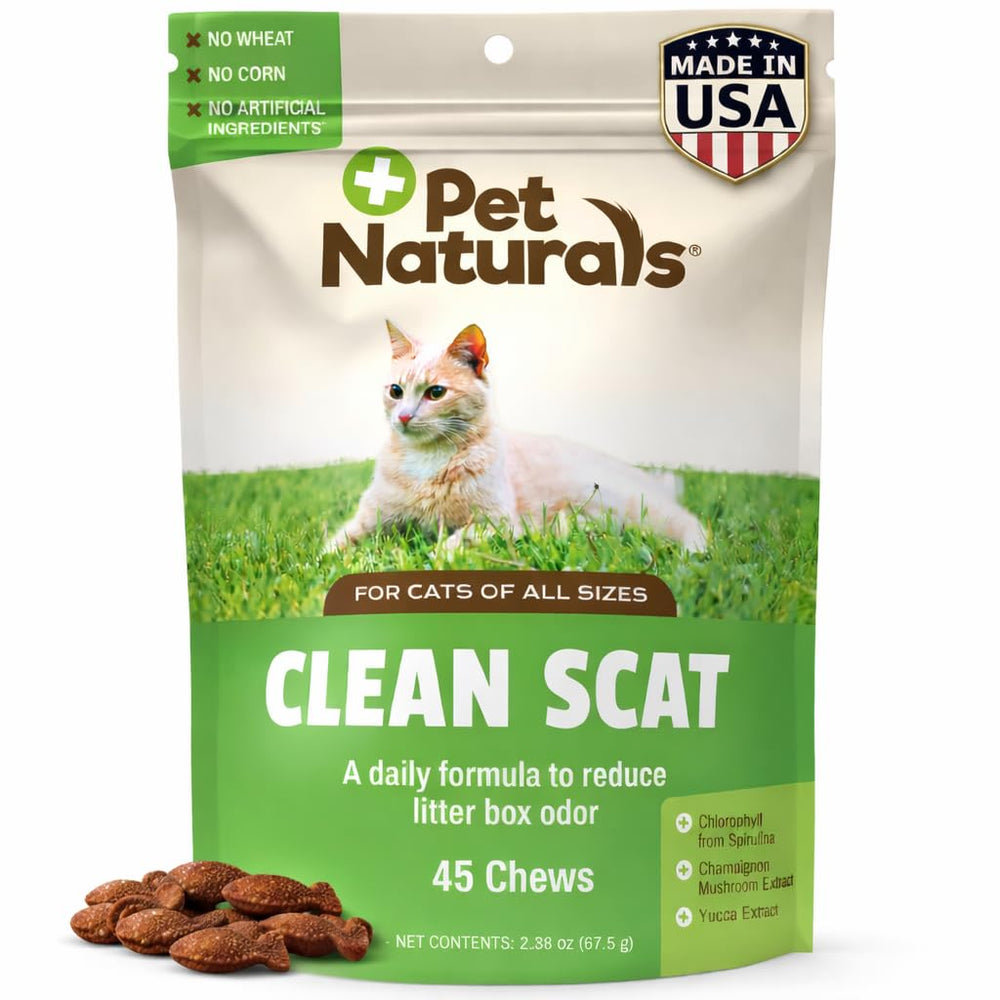 Pet Naturals Clean Scat para gatos, reducción del olor en la caja de arena