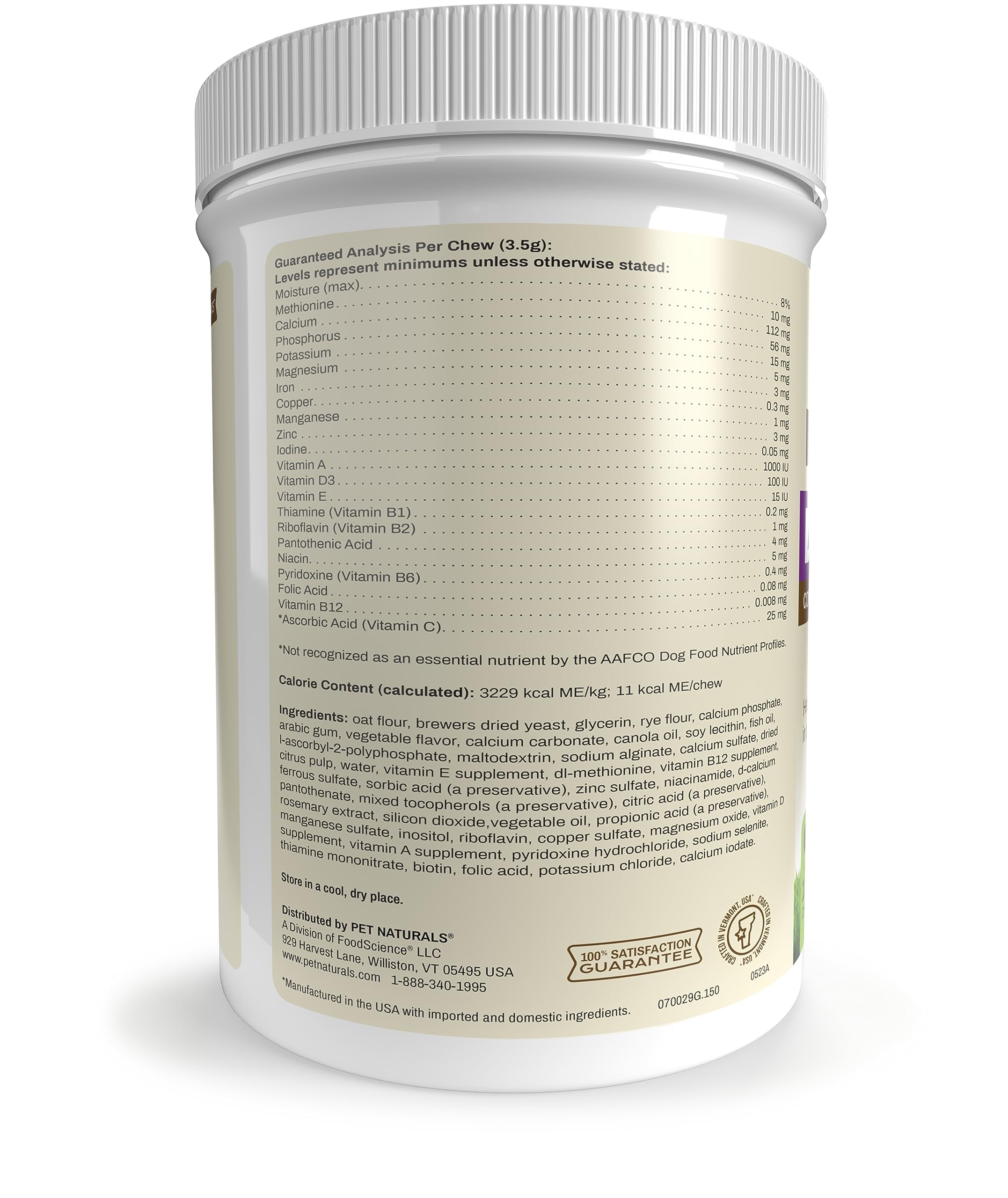 Tiras masticables de Pet Naturals Daily Multi para perros saludables.
