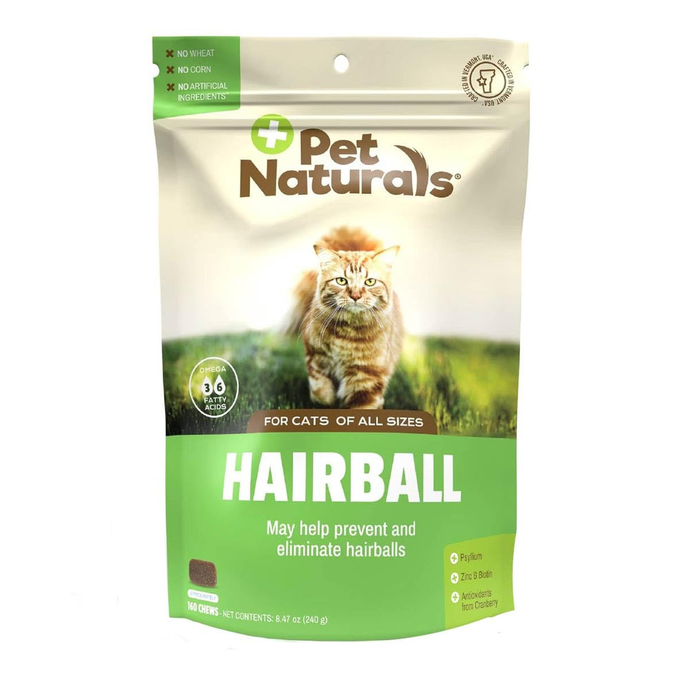 Pet Naturals Hairball Relief: producto fabricado en EE.UU. con ingredientes de calidad.