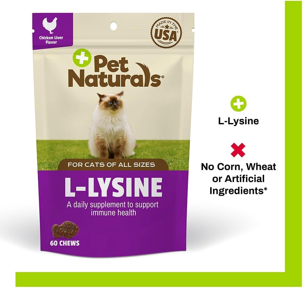 Croqueta Lysine sabor pollo para apoyar la salud respiratoria.