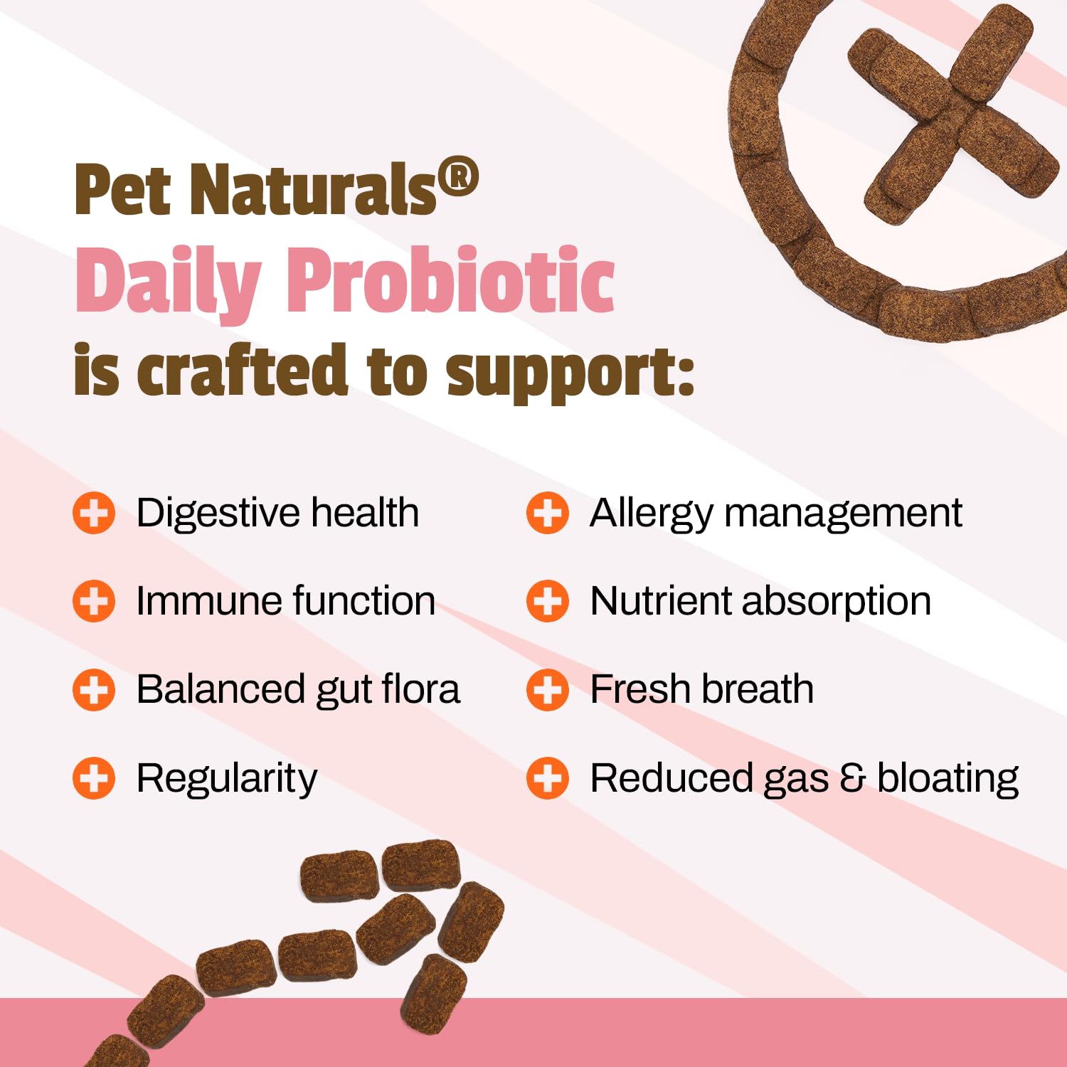 Pet Naturals Probiotics para perros: digestión regular y confort estomacal