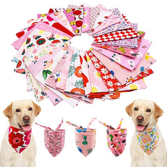 Bandanas PET SHOW con motivos frutas y estrellas, estilos divertidos para mascotas.