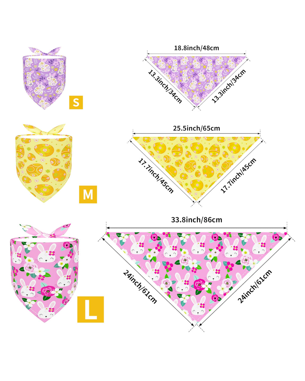 PET SHOW bandana de Pascua para perros: tamaño ajustable para cualquier raza