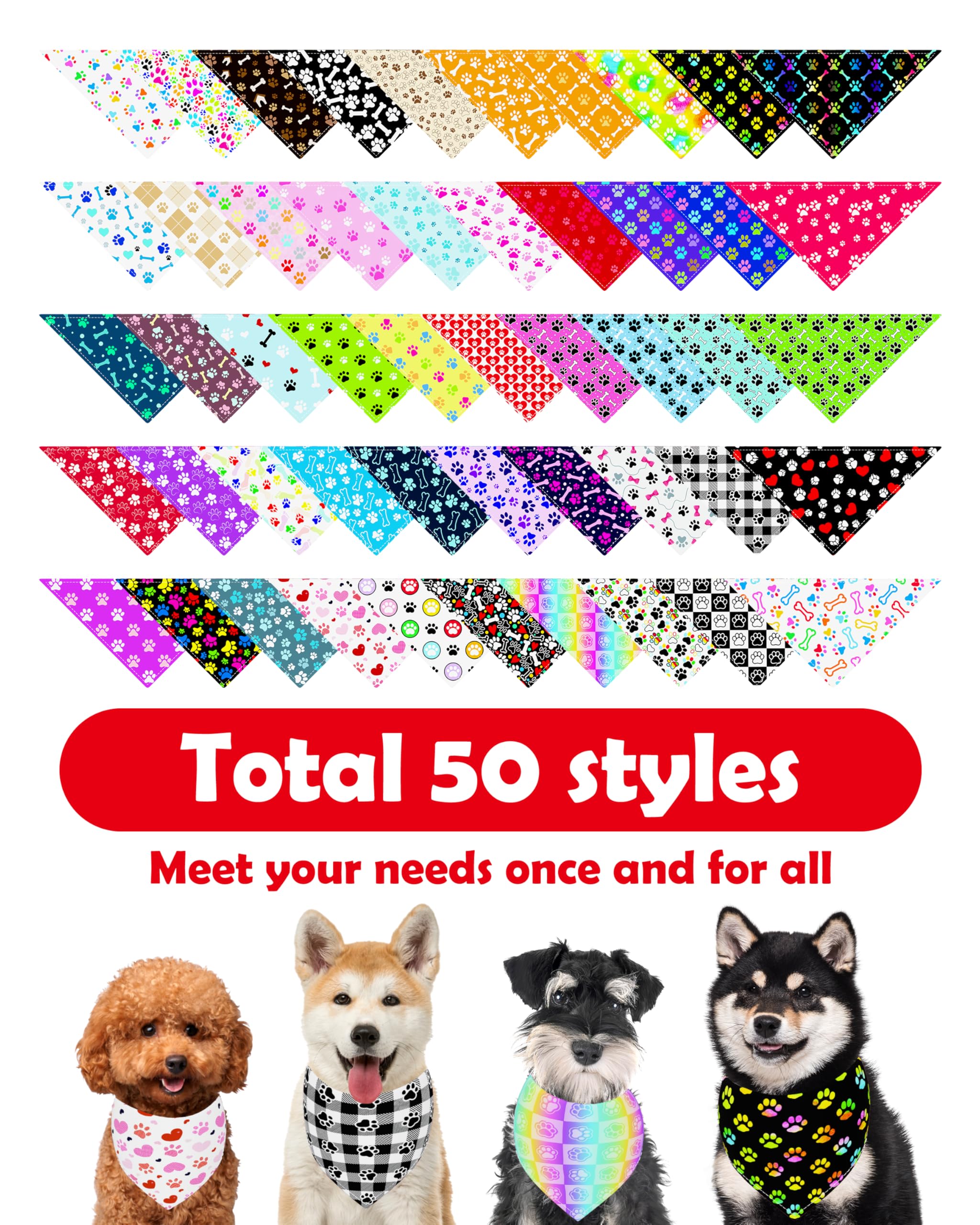 PET SHOW bandana de talla pequeña, ligera y cómoda para mascotas.
