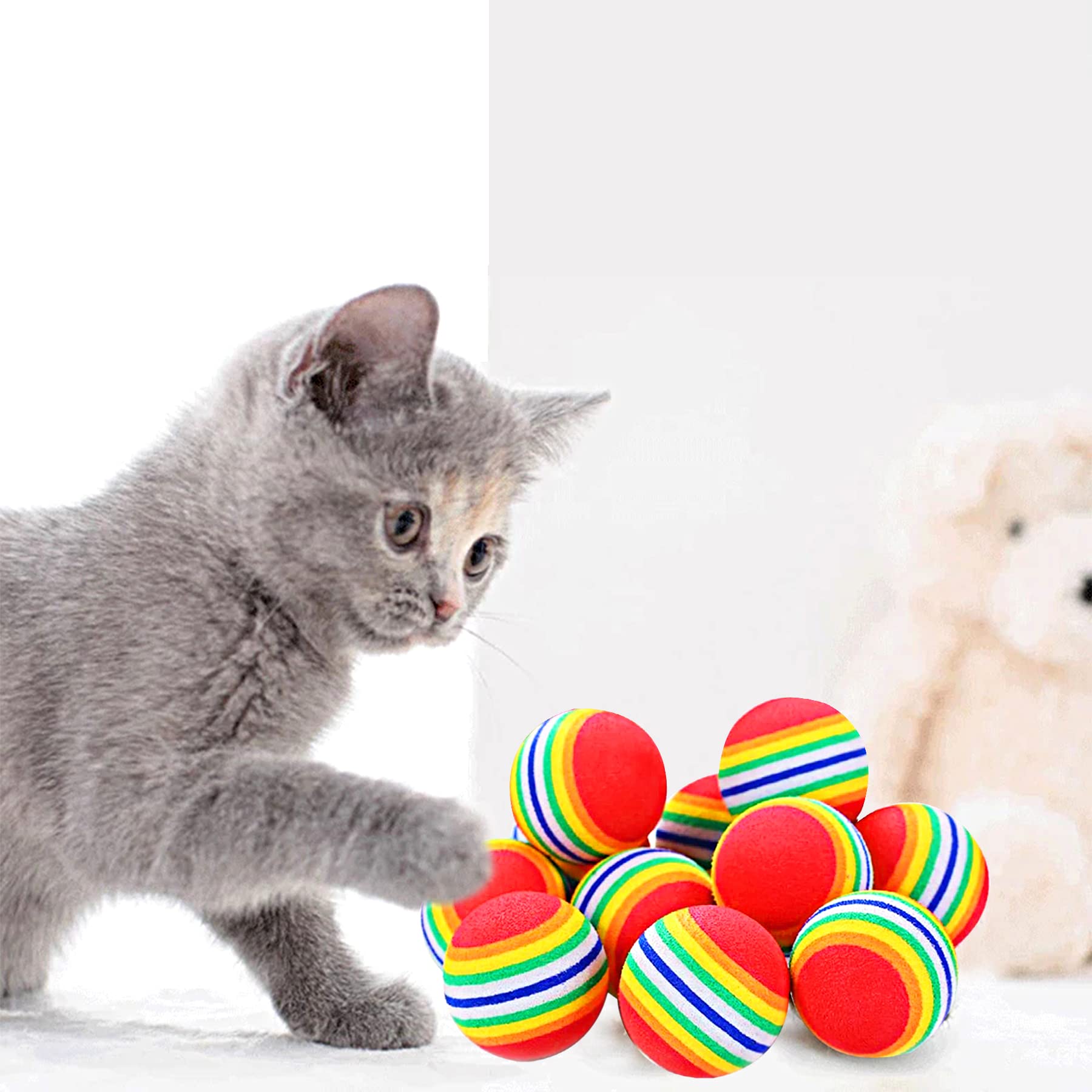 PET SHOW pelotas EVA para cachorros pequeños, perfectas para morder y jugar dentro.