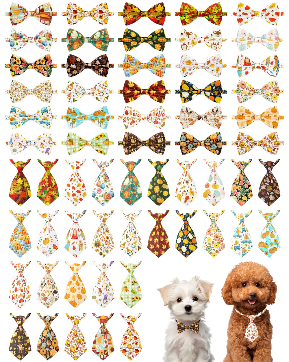PET SHOW lazo otoñal con calabaza en collar, ideal para fiestas y fotos.