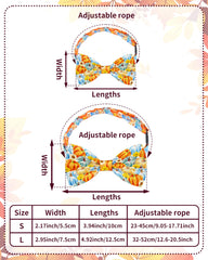 PET SHOW lazos con hojas de arce en collar, para look coordinado.