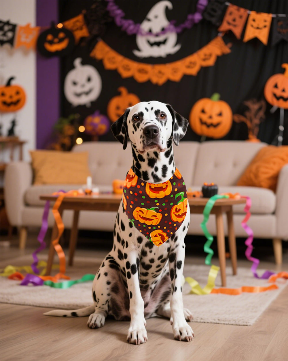 PET SHOW bandana con diseño caramelos para perro grande, perfecto para días festivos.
