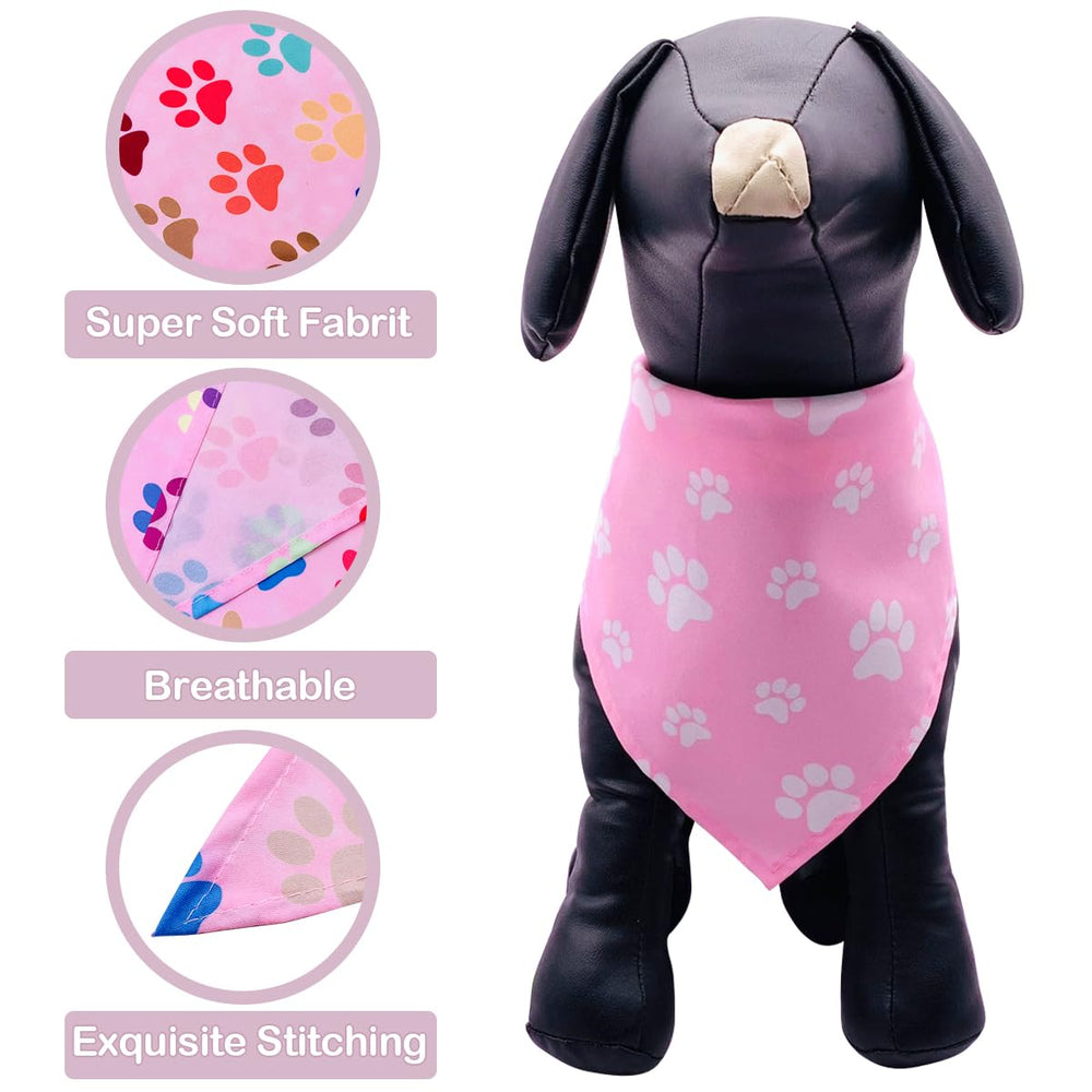 PET SHOW pañuelos triangulares con patitas para perros, diseños variados para fotos