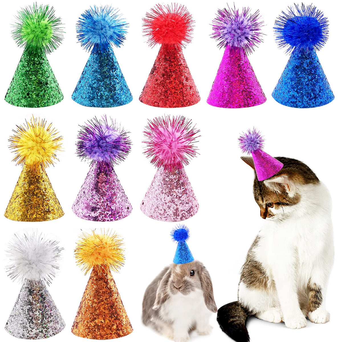 PET SHOW sombrero mini para mascotas verde, ideal para fiestas y sesiones de fotos