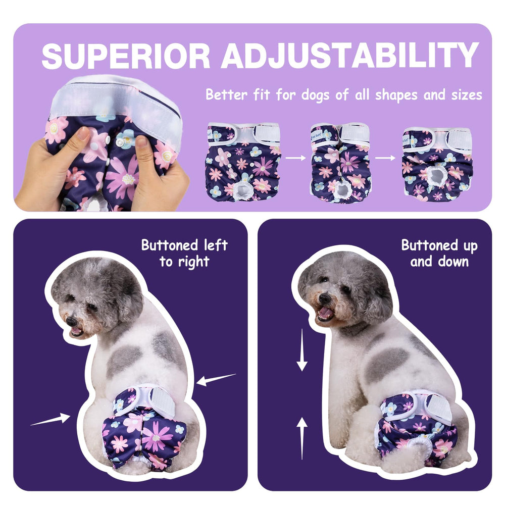 Pañales Pet Soft con absorción rápida y anti-derrame para perritas.