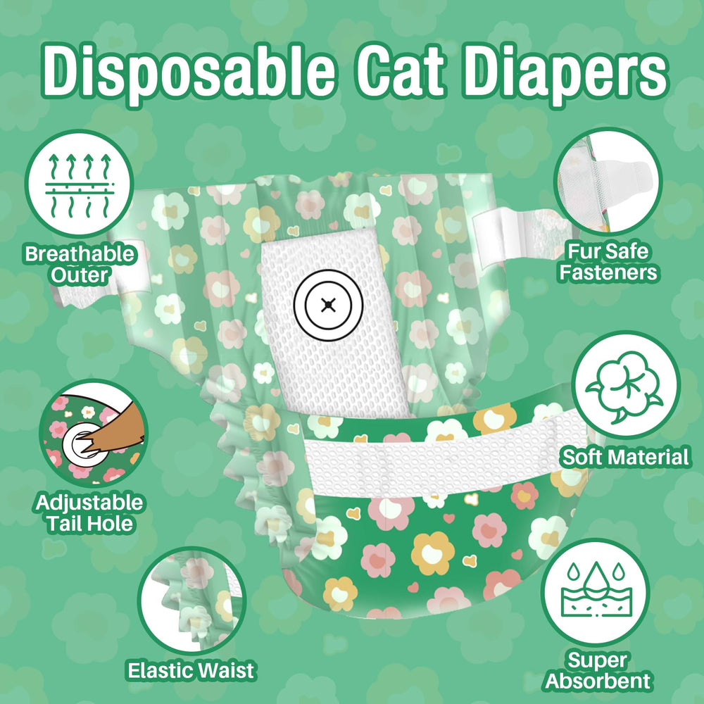 Pet Soft pañales para gatos con núcleo absorbente que retiene la orina