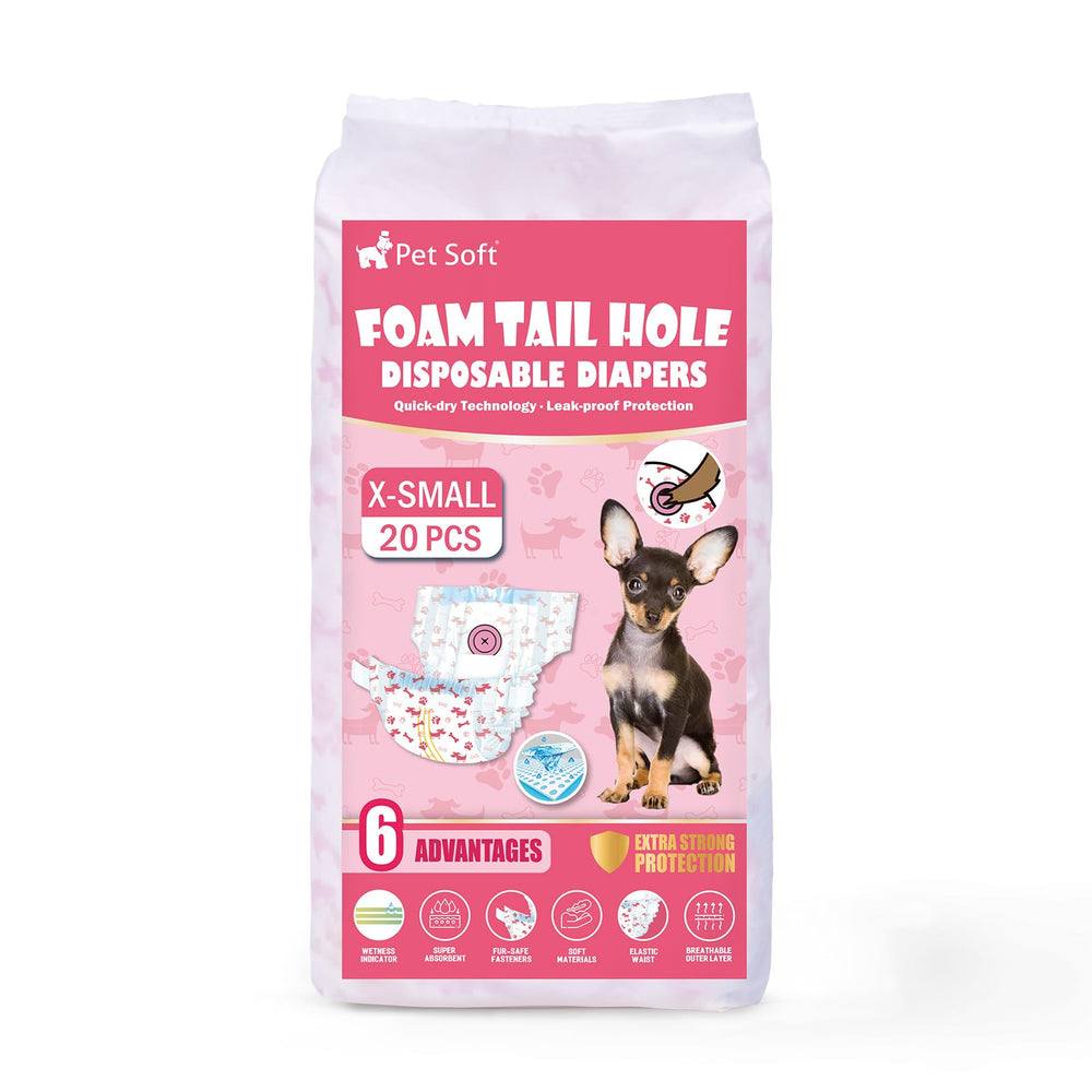 Pañales Pet Soft para hembras, diseño cómodo para perros pequeños