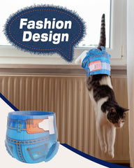 Pañales Pet Soft para perro femenino con diseño jeans, estilo y comodidad diarios.