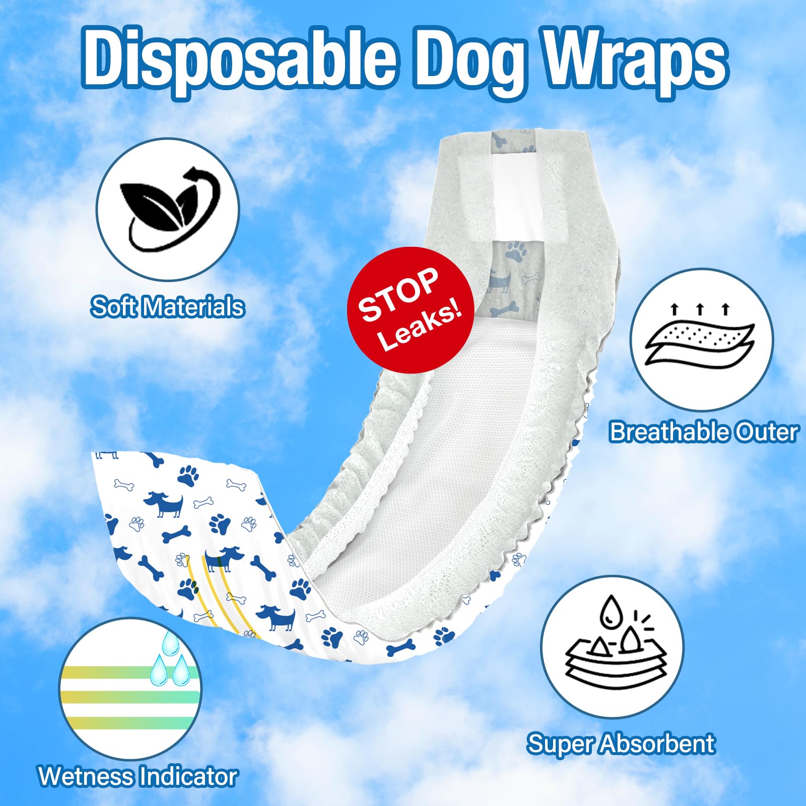Pañales Pet Soft con ajuste de velcro para un mejor confort.