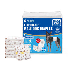 Pet Soft: pañales macho para perros pequeños con ajuste elástico para comodidad diaria